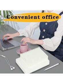 A5/B5活页纸补充装 - 200/600页，哑光表面，便携可拆卸，适用于活页夹、记事本和日记本 - 非常适合学生和办公室整理，笔记本内芯 - 白色 - 查看 8