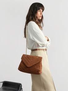 SHECARRY Shoulder Bag, Suitable For Commute, Office, And Teachers - 咖啡 - 查看 6