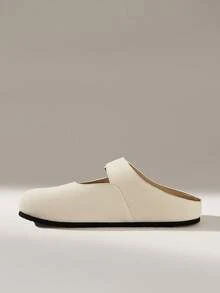 Solecia 女士休闲舒适一脚蹬穆勒鞋 - 杏色 - 查看 4