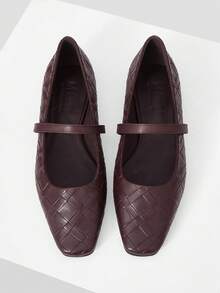 MOTF 舒适简约百搭女士平底鞋 - 咖啡棕 - 查看 2