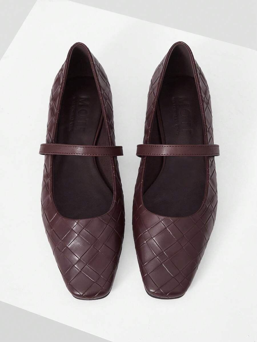 MOTF 舒适简约百搭女士平底鞋 - 咖啡棕 - 查看 2