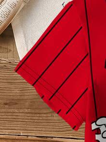 TOM & JERRY X SHEIN Young Boy Casual Daily Commute Fashion Street Funny Cartoon Letter Graphic Colorblock Short Sleeve T-Shirt, Summer - White - View 5