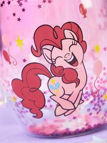 My Little Pony X SHEIN 1个10.8盎司/320毫升卡通图案硼硅酸盐双层玻璃马克杯，咖啡杯，耐冷耐热，适用于牛奶、果汁、咖啡、苏打水等，友谊、魔法、彩虹小马、暮光闪闪、萍琪派 - 無色 - 查看 4