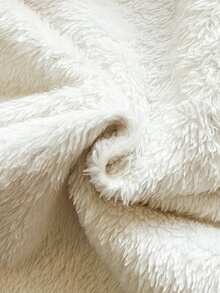 SHEIN Vintaside Kids معطف مقنع بطبعة زهور صغيرة للبنات الرضع، إغلاق بسحاب، بطانة حرارية، ملابس خارجية شتوية عصرية وكاجوال - وردي فاتح - مشاهدة 4