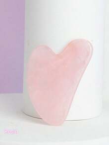 1件心形设计刮痧板天然玉石面部按摩器，女士护肤面部按摩工具，精美礼品，美容，护肤产品，SPA，自我护理，护肤工具，面部护理，美容师用品，按摩，面部按摩工具，面部滚轮 - 彩色 - 查看 13