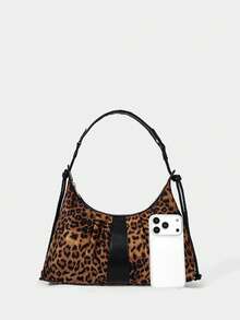 SHECARRY Leopard Print Casual Versatile Comfortable Daily Women Shoulder Bags - Brown leopard print - View 6