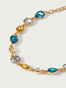 Glisma 18K金女士链式手链，西式珠宝，复古风格，宝石，服饰搭配，秋冬款，适合妈妈/女士/女孩/母亲，高档品质 - 藍色 - 查看 5