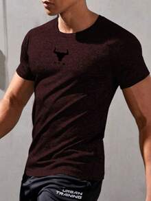 Gym Rark 男士舒适短袖运动压缩T恤 健身上衣 篮球服 男士“我爱我的男朋友”图案T恤 男士慢跑裤 - 彩色 - 查看 2