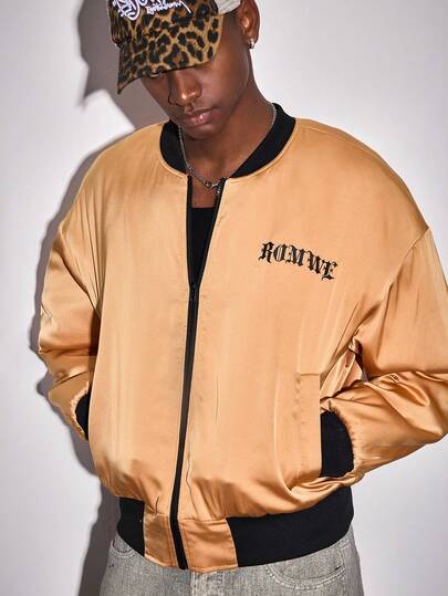 Street Life Veste d'hiver à col de baseball zippée avec graphique de Vierge Marie en couleurs vives pour hommes