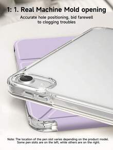 Tom and Jerry Artist x SHEIN 可爱创意卡通绘图板保护套，采用3+Y折叠设计，具备自动唤醒/睡眠功能和内置笔槽，防震时尚，是万圣节和圣诞节的理想礼物。兼容三星Galaxy Tab、iPad（A16）第11代11英寸（2025款）以及iPad第7/8/9代（10.2英寸）。 - 彩色 - 查看 5