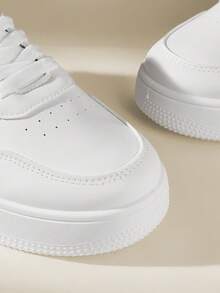 CUCCOO EASI 时尚男女休闲运动鞋，百搭舒适帆布鞋，适合户外运动 - 白色 - 查看 8