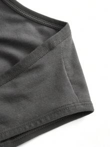 Ocili 100% 纯棉前开合简约品质舒适柔软前开合女士文胸 - 灰色 - 查看 11