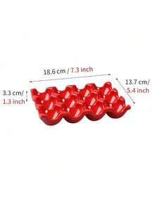 Zazumi Egg Tray Egg Holder - Refrigerator Egg Storage Container, Ceramic Egg Tray For Household Kitchen Use. - Multicolor - View 3