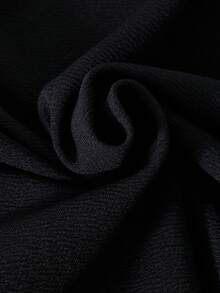 SHEIN 优雅休闲学院风珍珠领连衣裙，适合青少年女孩，可用于通勤、上学、郊游和聚会，可搭配外套、夹克和风衣。 - 黑色 - 查看 8