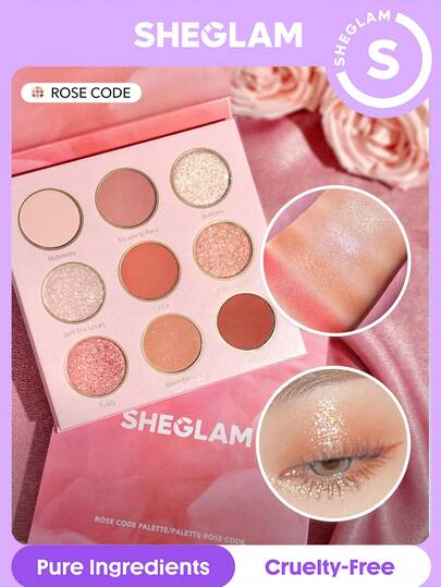 Palette De Fards à PaupièRes Rose Code 9 Couleurs, Scintillants, MéTalliséS, Mats, Paillettes Roses Brillantes, Ultra PigmentéEs, Douces Et MéLangeables, Style , Cadeaux De NoëL Et D'Hiver Du Paillettes Marque Beauté Visage Maquillage CosméTique Pour Femmes Filles Parfait Pour Hiver IdéAl Pour Y2K ÉLéGant Mode Adapté Pour Anniversaire Xmas Cadeau FêTe PrêT Meilleure Couleur