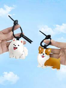 POKOJA LAND BIBI 小狗钥匙扣 - 创意可爱新颖的吱吱作响的皮革狗钥匙扣，汽车挂饰，地面促销礼品。 - 彩色 - 查看 2