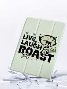 THE POWERPUFF GIRLS X SHEIN 1个可爱卡通毛茛图案简约透明软硅胶保护套，防摔，带折叠支架，是送给女孩和学生的完美礼物。兼容iPad 10代/iPad 7/8/9代（10.2英寸）/iPad Air 5/Air 4（10.9英寸），兼容三星Galaxy Tab S6 Lite（10.4英寸）。 - 彩色 - 查看 6