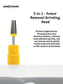 1PC Tapered Flat Cross Cut Nail Drill Bit Tungsten Carbide Grinding Head Heatless Filing For Nail Machine Manicure Tool