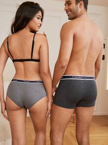 SHEIN Bragas cómodas con cintura de color contrastante para mujer - Multicolor - Ver 5