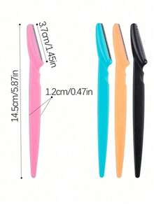 6/12/100支装去角质工具和眉刀 - 男女通用面部脱毛器，去除面部绒毛，妈妈礼物，生日礼物，圣诞礼物 - 彩色 - 查看 7