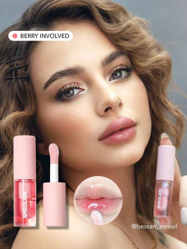 SHEGLAM زيت الشفاه المرطب من Jelly Wow-ملمع شفاه شفاف مرطب يحتوي على التوت-عناية بالشفاه غير لزجة-لمسة نهائية لامعة-مستخلص الفراولة المغذي-مستحضرات تجميل الشفاه السائلة-ملمع شفاهشتوي روج,ملمع شفاه شفاف علامة تجارية جمال مكياج مستحضرات تجميل للنساء الفتيات مثالي لفصل الخريف الشتاء مثالي ل- Y2K أزياء أنيقة هدية حفلة جاهز أفضل لون