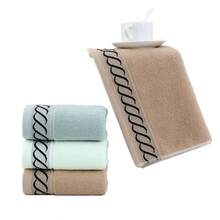 Set Handuk Geometris, Handuk Kamar Mandi Lembut, Menyerap, dan Cepat Kering, Handuk Mandi & Tangan Ringan dan Tahan Lama untuk Gym, Hotel, Spa, Perjalanan & Penggunaan Sehari-hari - Coffee Brown - View 10