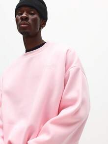 Áo nỉ nam SUMWON màu hồng dáng rộng, cổ tròn, tay dài, thích hợp mặc hàng ngày. - Hồng - Xem 3