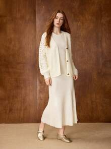 MOTF Zapatos planos tipo Mary Jane con textura trenzada de color champán y hebilla ajustable, zapatos de primavera - Dorado - Ver 10