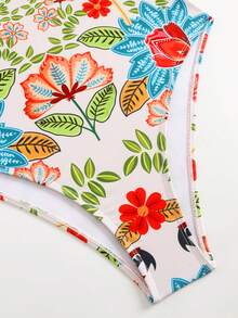 Swim Oasis 2件套新款印花连体泳衣，带长款网纱裙，女士沙滩度假泳装，春夏款 - 彩色 - 查看 8