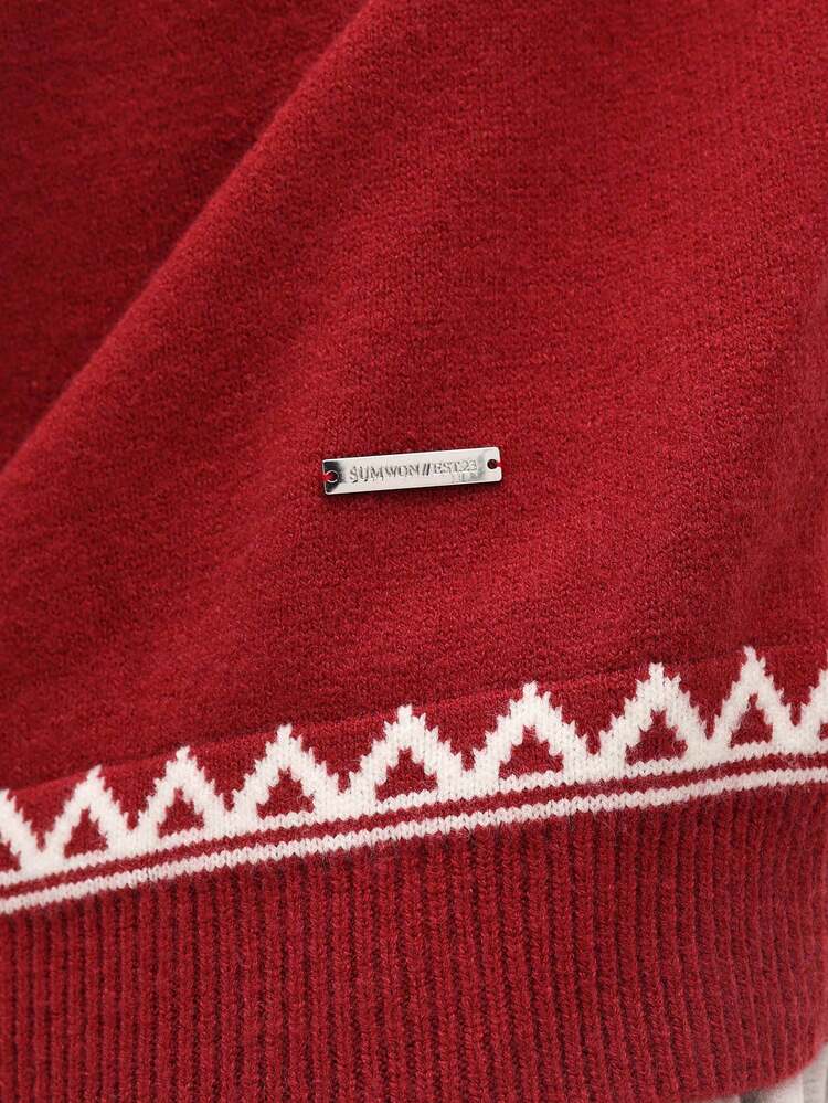 Pullover lavorato a maglia Fair Isle con motivo nordico