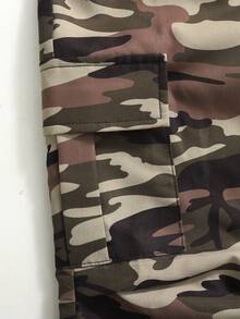 Leap Crew Ensemble de t-shirt à manches courtes et pantalon large à jambes évasées en style camouflage numérique, mode de rue décontractée pour jeune fille - Multicolore - Voir 15