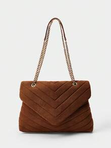 SHECARRY Shoulder Bag, Suitable For Commute, Office, And Teachers - 咖啡 - 查看 3