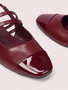 CUCCOO DOLLMOD Women Double Buckle Hollow Fashionable High Heels Spring Shoes Spring Break Easter For Christmas - Burgundy - View 7