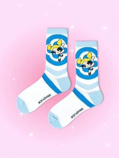 THE POWERPUFF GIRLS X SHEIN Calze lunghe da donna