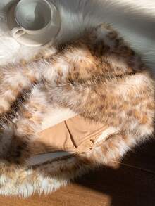 Comfortcana Y2K 女式豹纹仿皮草迷你裙、豹纹仿皮草裙、万圣节服装、豹纹裙、猎豹裙、猎豹印花 - 彩色 - 查看 8