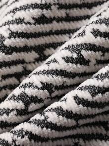 Livesso 女士宽松商务休闲格纹条纹直筒裤，适合通勤，秋冬