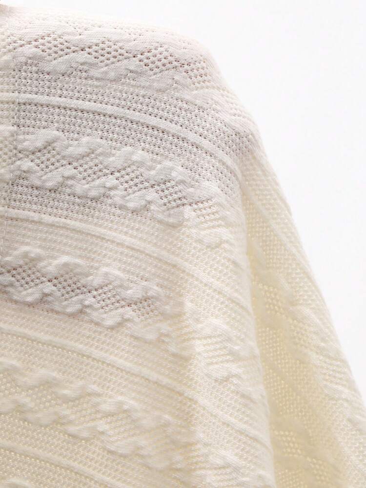 Women's Summer Contrast Color Collar Short Sleeve Textured Loose Pullover Knit Top