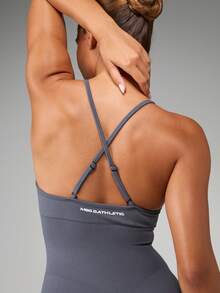 MISSGUIDED Bộ đồ liền thân thể thao dài có sọc hai bên dùng cho tập luyện thể dục thể thao, tập gym, thể hình - Xám - Xem 6