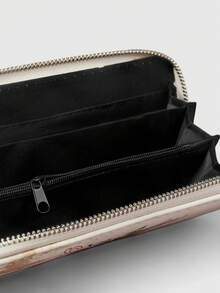 ROMWE Grunge Punk White Background Butterfly Long Wallet, Simple And Versatile - 白色 - 查看 5