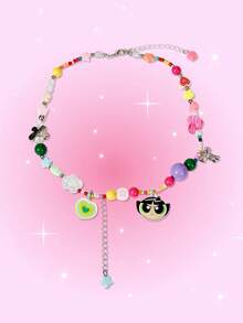 THE POWERPUFF GIRLS X SHEIN 女士串珠项链 - 彩色 - 查看 2