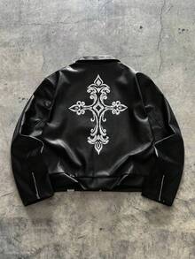 AXEPEAK Áo khoác dài tay có khóa kéo thoải mái ngoài trời dành cho nam cỡ lớn - màu đen - Xem 1