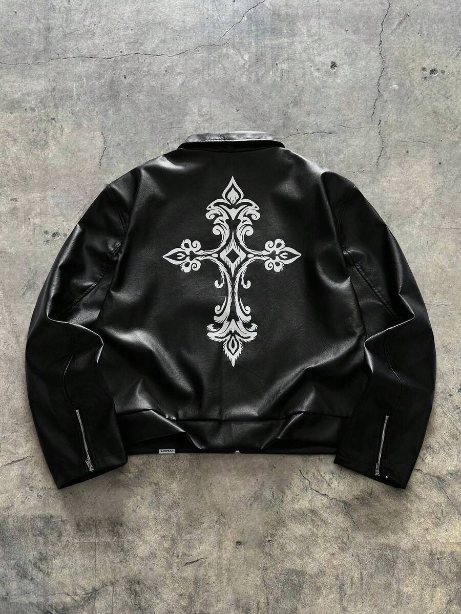 AXEPEAK Áo khoác dài tay có khóa kéo thoải mái ngoài trời dành cho nam cỡ lớn - màu đen - Xem 1