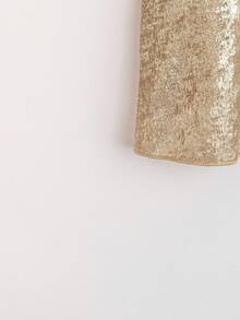 SHEIN Clasi 女式V领蝴蝶袖镀金休闲衬衫