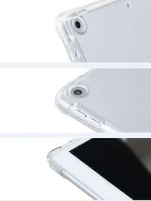 THE POWERPUFF GIRLS X SHEIN 1个可爱卡通毛茛图案简约透明软硅胶保护套，防摔，带折叠支架，是送给女孩和学生的完美礼物。兼容iPad 10代/iPad 7/8/9代（10.2英寸）/iPad Air 5/Air 4（10.9英寸），兼容三星Galaxy Tab S6 Lite（10.4英寸）。 - 彩色 - 查看 7