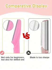 6/12/100支装去角质工具和眉刀 - 男女通用面部脱毛器，去除面部绒毛，妈妈礼物，生日礼物，圣诞礼物 - 彩色 - 查看 5