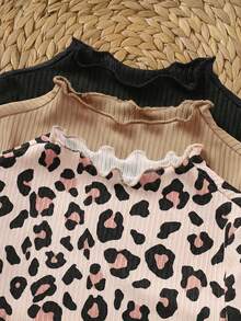 SHEIN 2pcs/Set Baby Girl Casual Comfortable Long Sleeve Top  Fashion - Multicolor - View 4