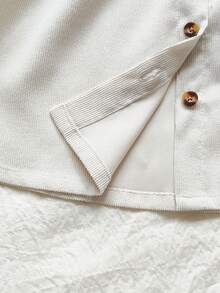 Vintaside Kids Váy hoa nhung kẻ chấm bi cho bé gái, phong cách đồng quê, thanh lịch và dễ thương, phù hợp cho mùa chuyển giao xuân, thu và đông - trắng - Xem 6