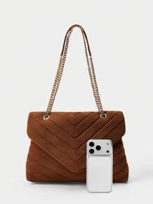 SHECARRY Shoulder Bag, Suitable For Commute, Office, And Teachers - 咖啡 - 查看 5