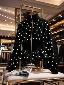 GlowEve 女士针织休闲通勤秋冬外套 - 黑色 - 查看 1