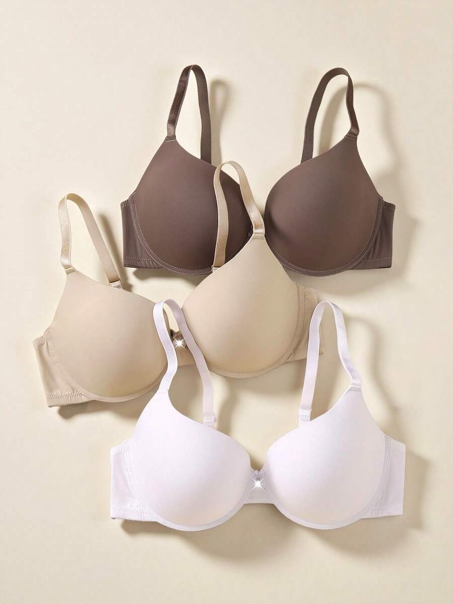 Snug Zone Bộ 3 Áo Ngực Nâng Không Dây Liền Mạch Thoải Mái Cỡ Lớn - Nhiều màu - Xem 1